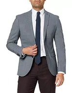 Kurtki męskie - s.Oliver BLACK LABEL Męska kurtka 160.11.899.15.153.2064406 garnitur biznesowy, Dark Blue Check, 27 - miniaturka - grafika 1