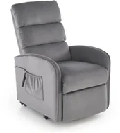 Fotele - Fotel rozkładany elektrycznie MARONI szary z funkcją pionizacji HALMAR - miniaturka - grafika 1