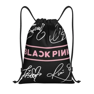 Czarny różowy (25) Plecak ze sznurkiem Sportowa torba gimnastyczna do jogi Pływanie Gymsack Sport Strap Pack Bag-yq27 S - Torebki damskie - miniaturka - grafika 1