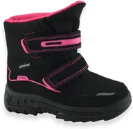 Buty dla dziewczynek - Buty zimowe dziewczęce śniegowce Befado 615X/Y003 Czarne - miniaturka - grafika 1