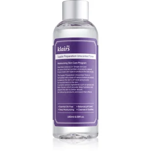 Klairs Nawilżający Tonik do Twarzy, Supple Preparation Unscented Toner 180ml - Toniki i hydrolaty do twarzy - miniaturka - grafika 1