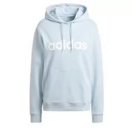 Bluzy damskie - adidas Damska bluza z kapturem Essentials Linear French Terry, L - miniaturka - grafika 1