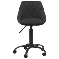 Fotele i krzesła biurowe - vidaXL Krzesło biurowe, czarne, obite aksamitem - miniaturka - grafika 1
