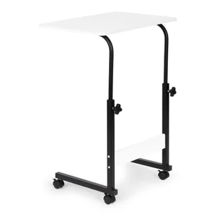 Stolik pod laptopa z kółkami biurko dostawiane do fotela kanapy - białe - Biurka - miniaturka - grafika 3