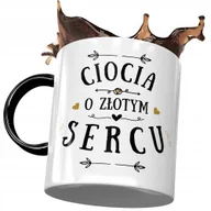 Kubki - Kubek Czarny Dla Cioci Ciotuni Urodziny na Prezent z Nadrukiem ze Zdjęciem + Opakowanie na prezent (wzór 02) - miniaturka - grafika 1