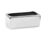 Donice - Osłonka ceramiczna rynna srebrna 25 cm - miniaturka - grafika 1