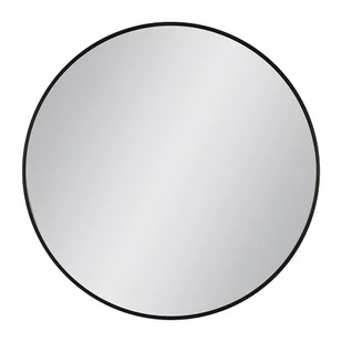 Lustro łazienkowe okrągłe 80 cm czarna rama - Lustra - miniaturka - grafika 1