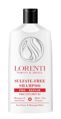 LORENTI TOKYO & SEOUL Szampon bez soli, siarczanów i silikonów, 630 ml, szampon bez siarczanów, do włosów kręconych i zniszczonych, nawilża