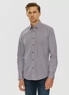 Koszule męskie - Bordowa wzorzysta koszula męska - miniaturka - grafika 1