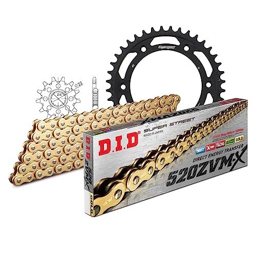 Zestaw łańcuchów DID stal 520ZVM-X / 112 nitowy zamek do KTM EXC Sixdays Racing 250 ccm rok prod. 2007-2010
