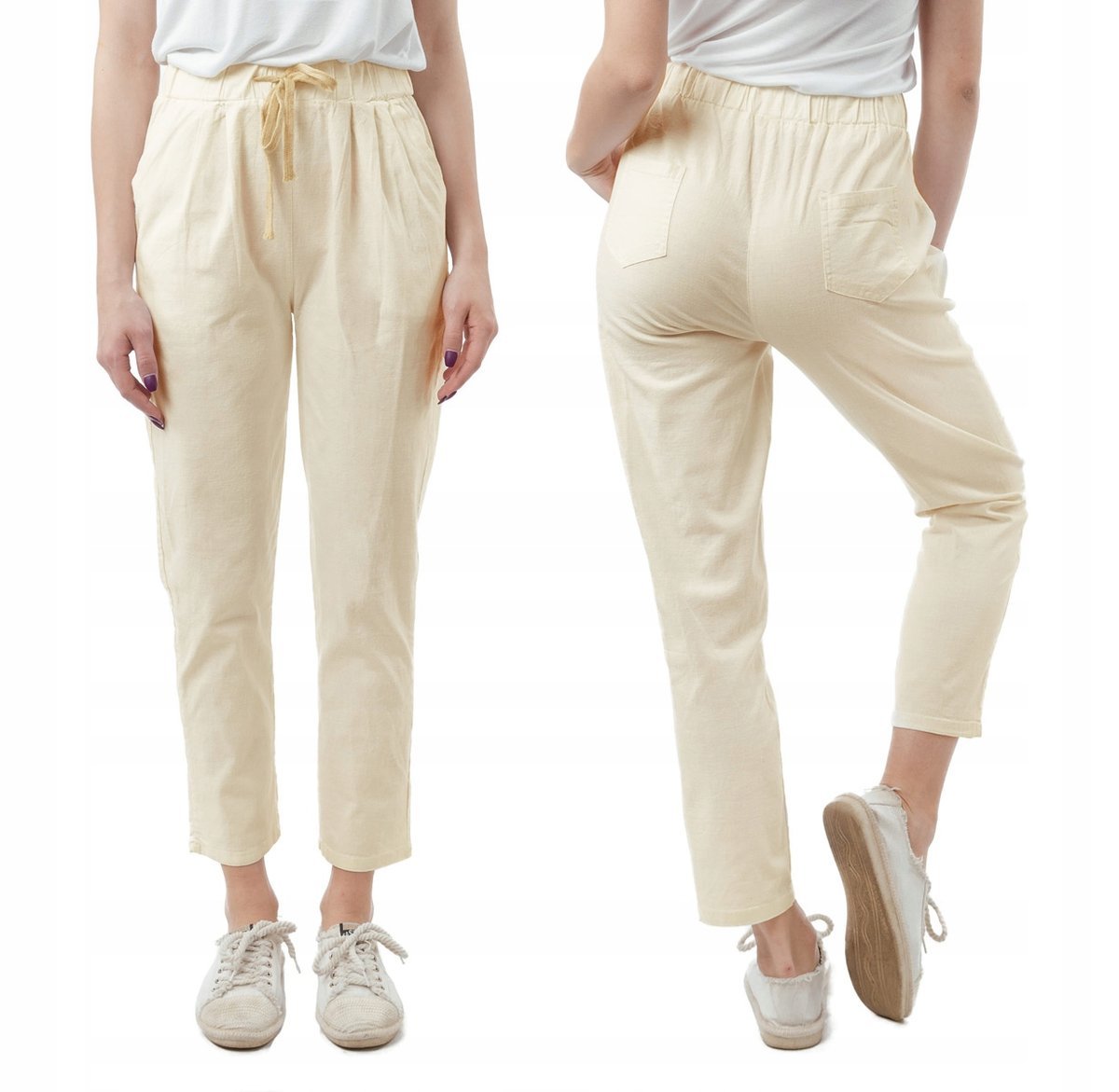 Cienkie Spodnie Damskie Bawełniane 199-05 XXL/3XL