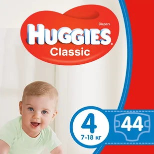 Huggies HUGGIES diapers CLASSIC 4, 7-18kg, 44 pcs., 2584131 - Pieluchy - miniaturka - grafika 1