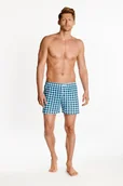 Majtki męskie - Henderson, Bokserki męskie luźne, niebieska krata, rozmiar XXXL - miniaturka - grafika 1