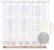 Firany - FIRANA GOTOWA NA PRZELOTKACH 140x300 Z CYRKONIAMI FIRANY CEKINY DIAMENTY - miniaturka - grafika 1