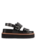 Sandały damskie - Clarks Skórzane sandały "Orianna Glide" w kolorze czarnym - miniaturka - grafika 1