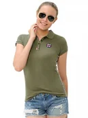 Koszulki jeździeckie - SPOOKS Koszulka Lineah Polo - light olive - miniaturka - grafika 1