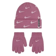 Czapki dla dzieci - Nike Czapka dziecięca Swoosh Repeat Beanie Set - miniaturka - grafika 1