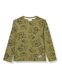 FILA Unisex Topeka koszulka z długim rękawem Tee T-Shirt, Loden Green Tom & Jerry AOP, 86/92 - Koszulki i topy damskie - miniaturka - grafika 1