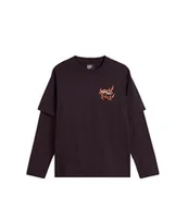 Koszulki męskie - T-shirt Męski z długim rękawem VANS For Nothing Twoffer LS Dark Port VN000RG5EMS1 M - miniaturka - grafika 1