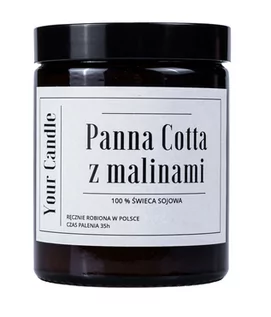 Świece - YOUR CANDLE (ŚWIECE SOJOWE) ŚWIECA SOJOWA PANNA COTTA Z MALINAMI 180 ml - YOUR CANDLE - grafika 1