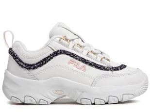 Buty dziecięce Fila 101125194F STRADA A LOW JR Białe - Buty dla dziewczynek - miniaturka - grafika 1