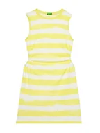 Sukienki i spódniczki dla dziewczynek - United Colors Of Benetton Sukienka letnia 3SL3CV013 Żółty Regular Fit - miniaturka - grafika 1