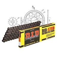 Części motocyklowe - Zestaw łańcuchów DID stal 428D / 122 zapięcie na klips do Yamaha TW Trailway 125/200 ccm rok prod. 1995-2015 - miniaturka - grafika 1