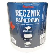 Ręczniki papierowe - Auchan - Ręcznik papierowy dwie warstwy 500 listków - miniaturka - grafika 1
