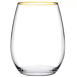 Komplet 6 szklanek Amber ze złotym rantem 350 ml PASABAHCE - Szklanki - miniaturka - grafika 1