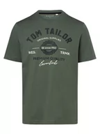 Koszulki męskie - Tom Tailor - T-shirt męski, zielony - miniaturka - grafika 1