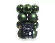Bombki - Małe bombki na choinkę szklane zielone 3,5cm 16sztuk - miniaturka - grafika 1