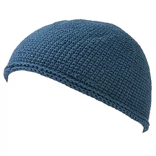 CHARM Kufi czapka męska beanie - męska bawełniana czapka z czaszką ręcznie robiona 2 rozmiary islam, NIEBIESKI, M - Czapki męskie - miniaturka - grafika 1