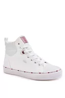 Trampki męskie - Trampki Męskie Wysokie Ocieplone Cross Jeans KK1R4056C Białe-44 - miniaturka - grafika 1