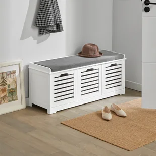 SoBuy FSR23-W Szafka na buty Ławka na buty Stojak na buty - Szafki na buty - miniaturka - grafika 1