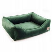 Legowiska dla psów - Boutiquezoo LEGOWISKO DLA MAŁEGO PSA KANAPA VELVET ZIELONA SOFA PREMIUM S BTQZ-KANAPA-ZIELONA-VELVET-001 - miniaturka - grafika 1