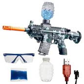 Zabawki militarne - KingSzop K A R A B I N AUTOMATYCZNY NA KULKI ŻELOWE AKUMULATOR OKULARY OCHRONNE - miniaturka - grafika 1