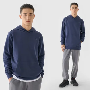 Bluza męska 4F Granatowa Basic z kapturem 4FSSS24TSWSM1629 Granatowy 3XL - Bluzy męskie - miniaturka - grafika 1