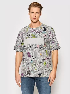Koszulki męskie - Hugo Boss T-Shirt Tee Lotus 50462874 Szary Oversize - grafika 1
