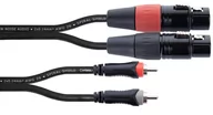 Kable - Kabel przewód sygnałowy XLR - RCA 1 m Cordial stereo - miniaturka - grafika 1