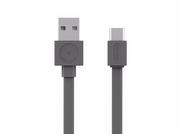 Listwy zasilające - Allocacoc allocacoc USBcable USB-C Flat szary 10453GY/USBCBC - miniaturka - grafika 1