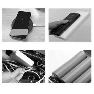 Baseus Mini S power bank 10000mAh 18W bezprzewodowa ładowarka Qi 10W USB / USB Typ C PowerDelivery QC3.0 biały (PPXFF10W-02) - Ładowarki do telefonów - miniaturka - grafika 10