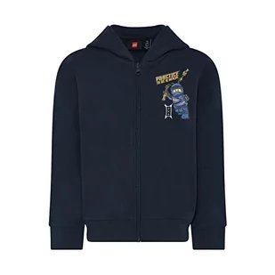LEGO Chłopięca bluza z kapturem Ninjago Jungen z kapturem LWStorm 303 bluza z kapturem, 590 ciemnogranatowa, 122 - Bluzy dla chłopców - miniaturka - grafika 1