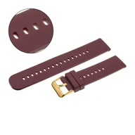 Akcesoria do zegarków - Pasek uniwersalny 18 mm silikonowy bordowy, zapinka złota + teleskopy U27 - miniaturka - grafika 1