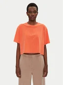 Koszulki i topy damskie - Under Armour T-Shirt Rival Wash 1389724 Pomarańczowy Loose Fit - miniaturka - grafika 1
