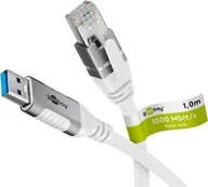 Kable USB - Kabel USB Goobay Kabel Ethernet USB-A 3.0 do RJ45, 1 m - Długość kabla 1 m - miniaturka - grafika 1