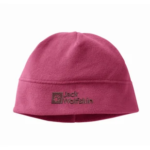 Dziecięca czapka polarowa Jack Wolfskin REAL STUFF BEANIE K dark fuchsia - ONE SIZE - Czapki dla dzieci - miniaturka - grafika 1