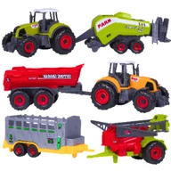 Samochody i pojazdy dla dzieci - Duży Zestaw 6w1 Pojazdów Rolniczych Traktor Ciągnik - miniaturka - grafika 1