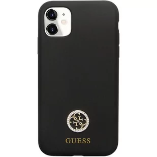 Guess GUHCN614DGPK iPhone 11 / Xr 6.1" czarny/black hardcase Silicone Logo Strass 4G - Etui i futerały do telefonów - miniaturka - grafika 3