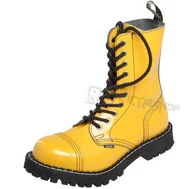 Botki męskie - glany STEEL - FULL YELLOW (10 dziurek)-48 - miniaturka - grafika 1