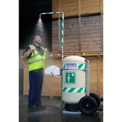 Sprzęt ratunkowy - Mobilny Prysznic Bezpieczeństwa Z Myjką Do Oczu/twarzy 40K45G Hughes 114L. (145 X 74 X 111Cm) - miniaturka - grafika 1